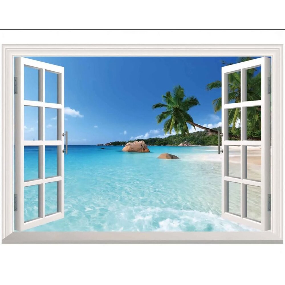 Beach Window Mural